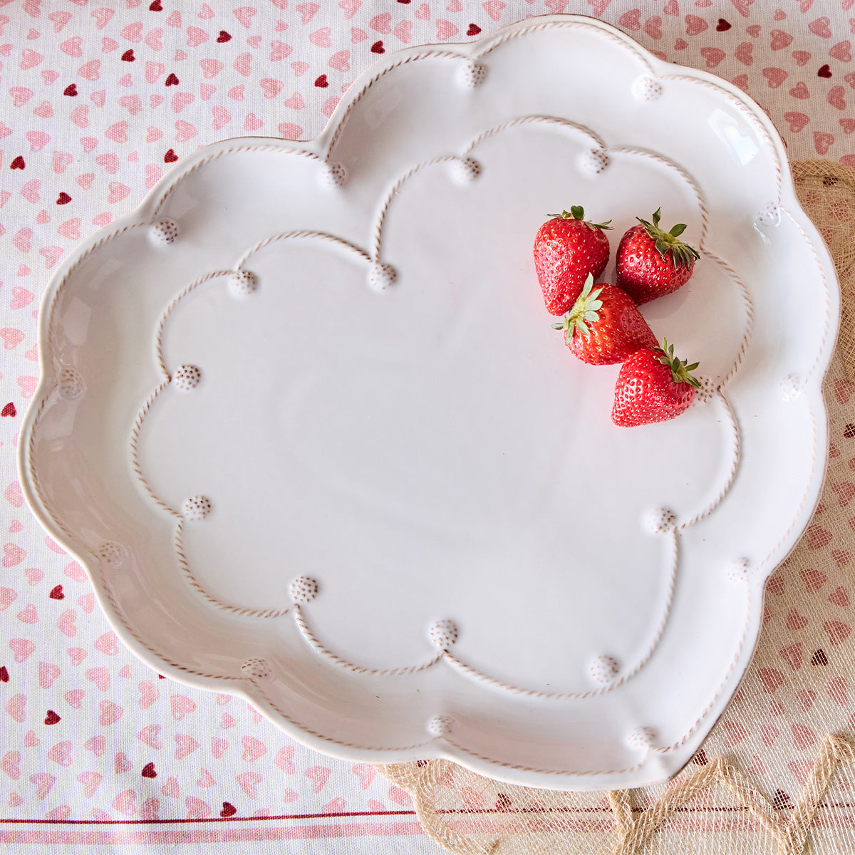 Berry & Thread Heart Platter 15in