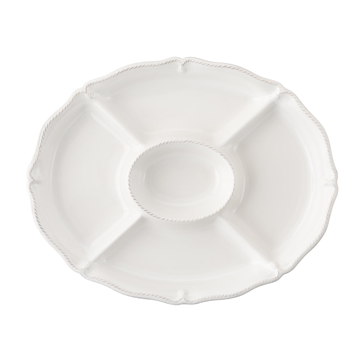 Berry & Thread 15" Crudite Platter - Whitewash