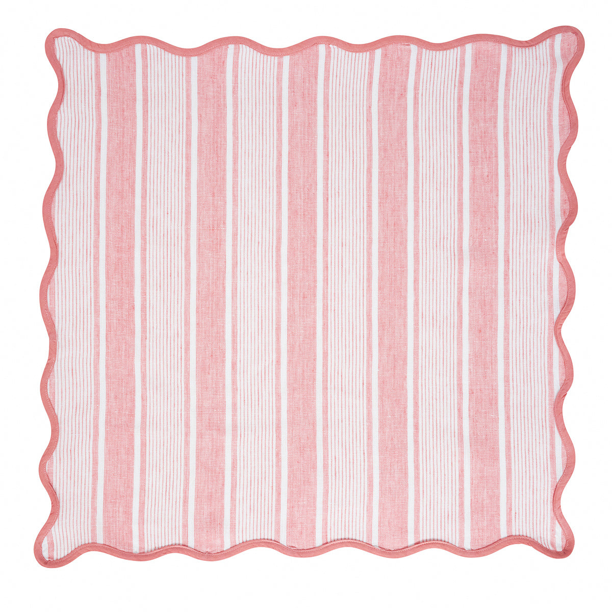 Cabana Stripe Napkin Set/4 - Coral