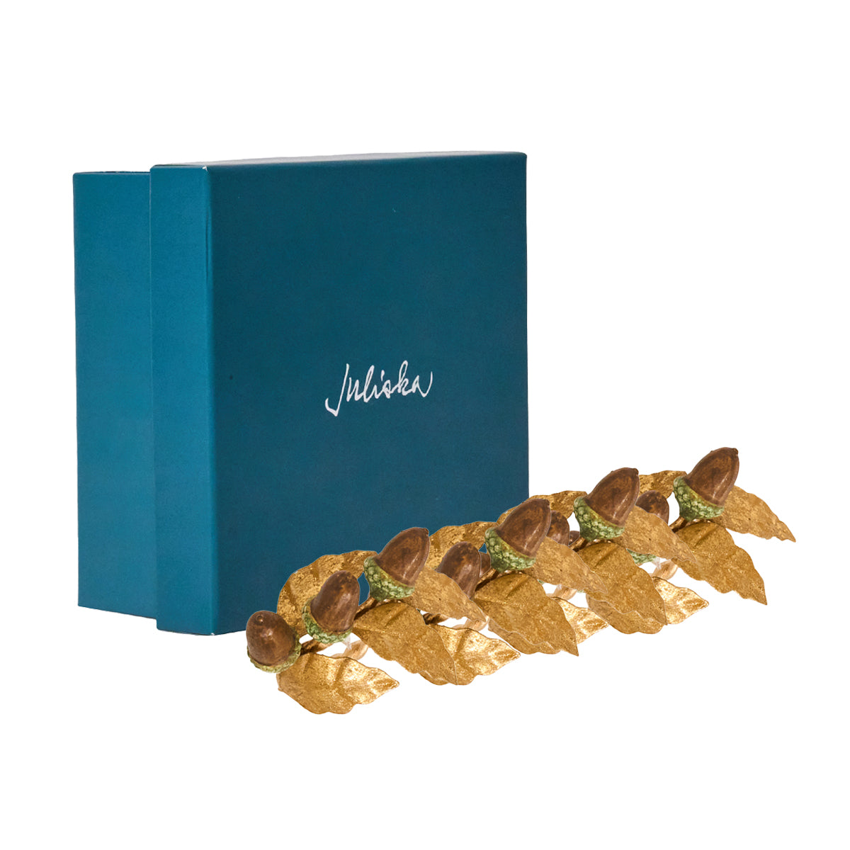 Forest Walk Holly with Berries Napkin Ring Set/4 - Multi