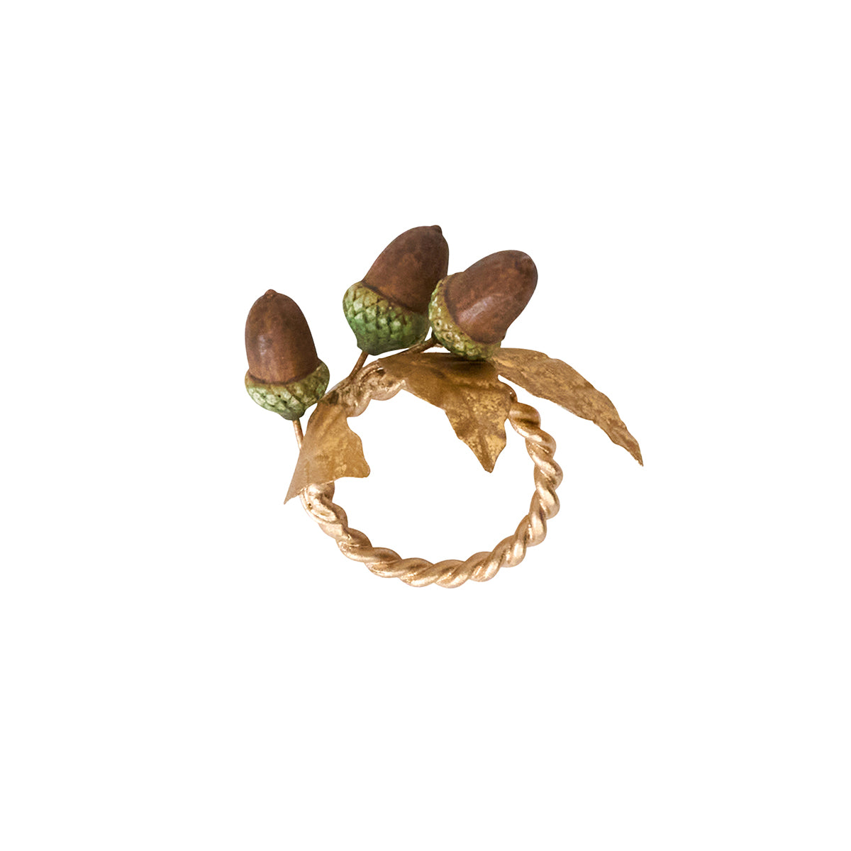 Forest Walk Holly with Berries Napkin Ring Set/4 - Multi