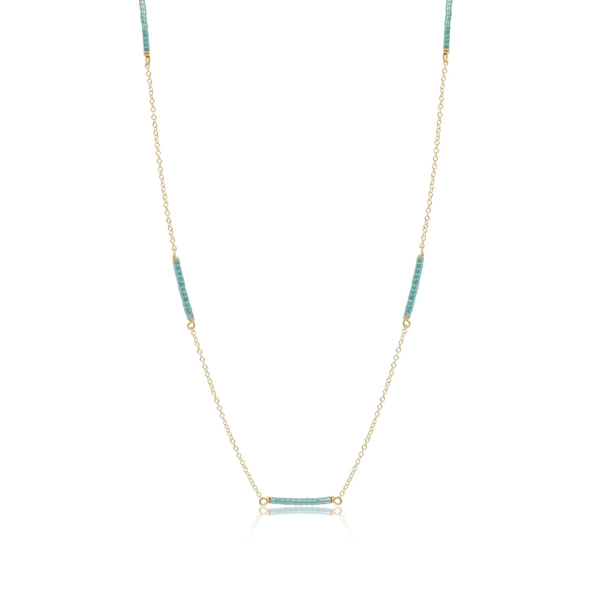 15" Choker Simplicity Chain Gold - Hope Bliss - Sea Glass