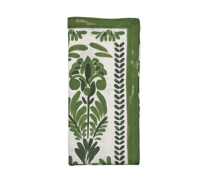 Botanica Napkin in Ivory and Green