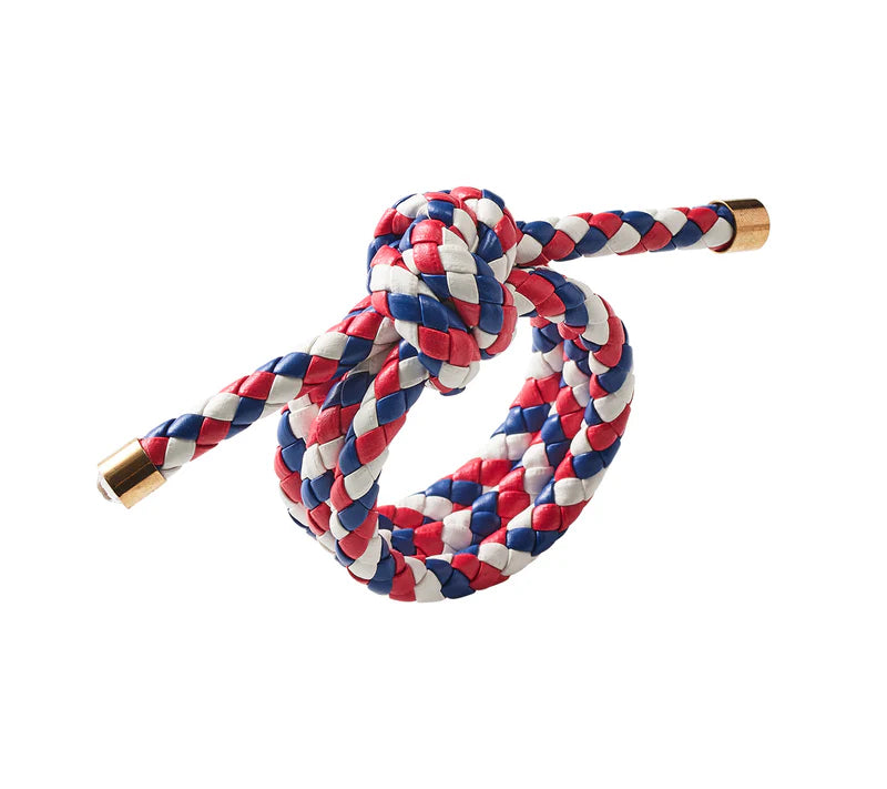 Rope Knot Napkin Ring in Red, White, Blue