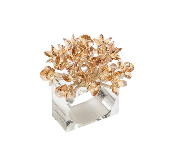 Aster Napkin Ring in Champagne