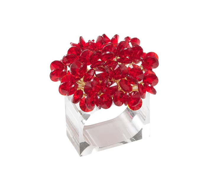 Aster Napkin Ring in Red