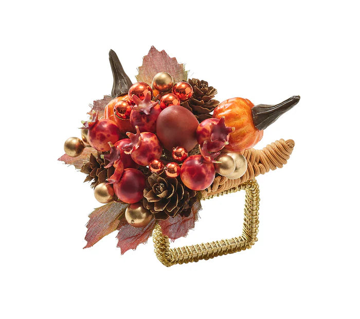 Cornucopia Napkin Ring in Multi