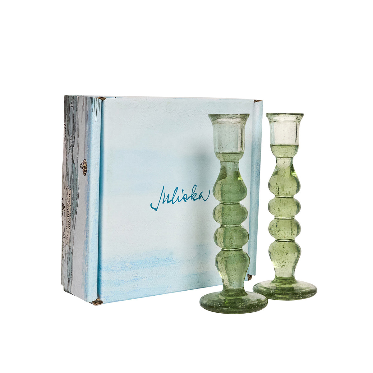 Provence 7" Candlestick Set/2 - Basil
