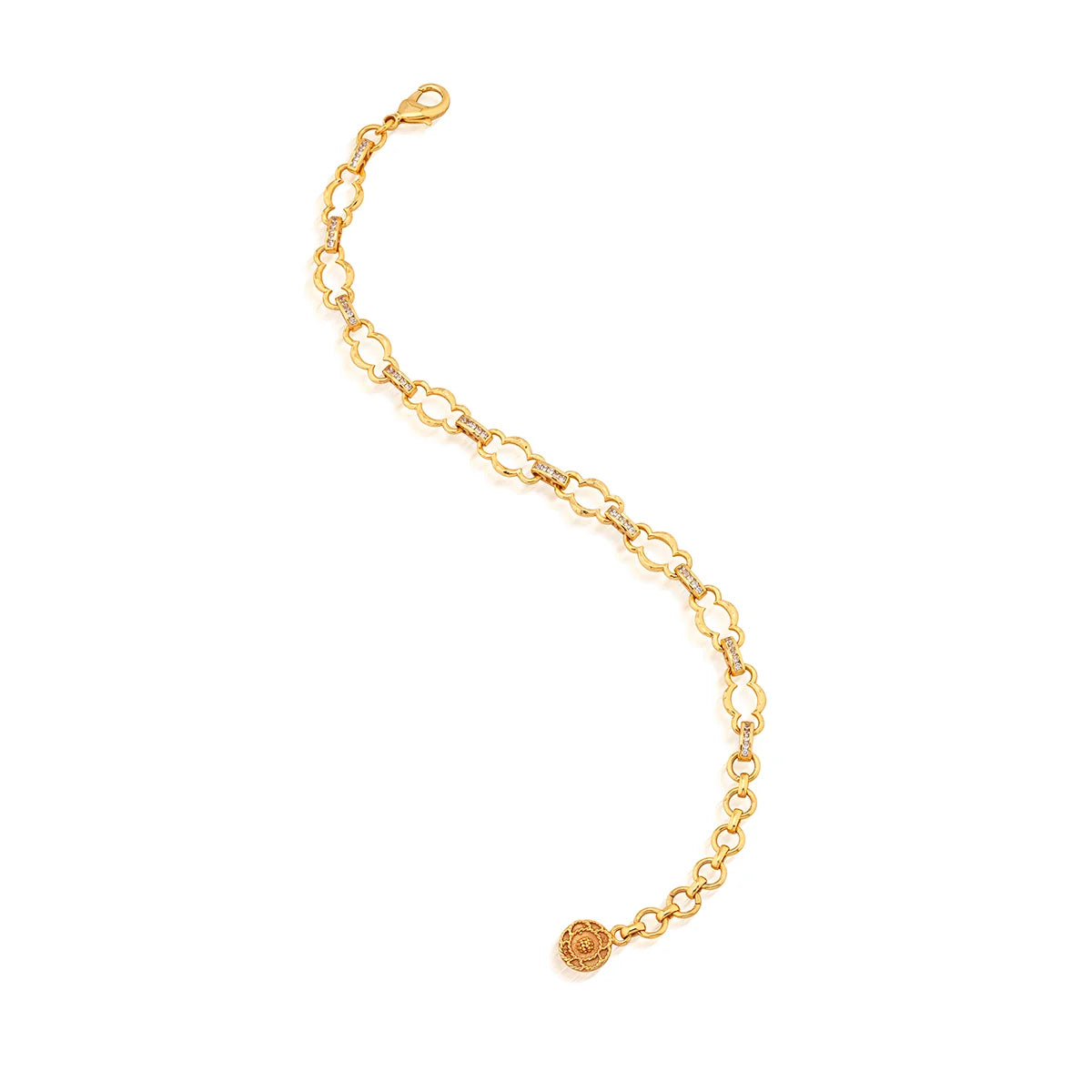 Maharani Petite Chain Bracelet, 7"+2" - Clear Cubic Zirconia