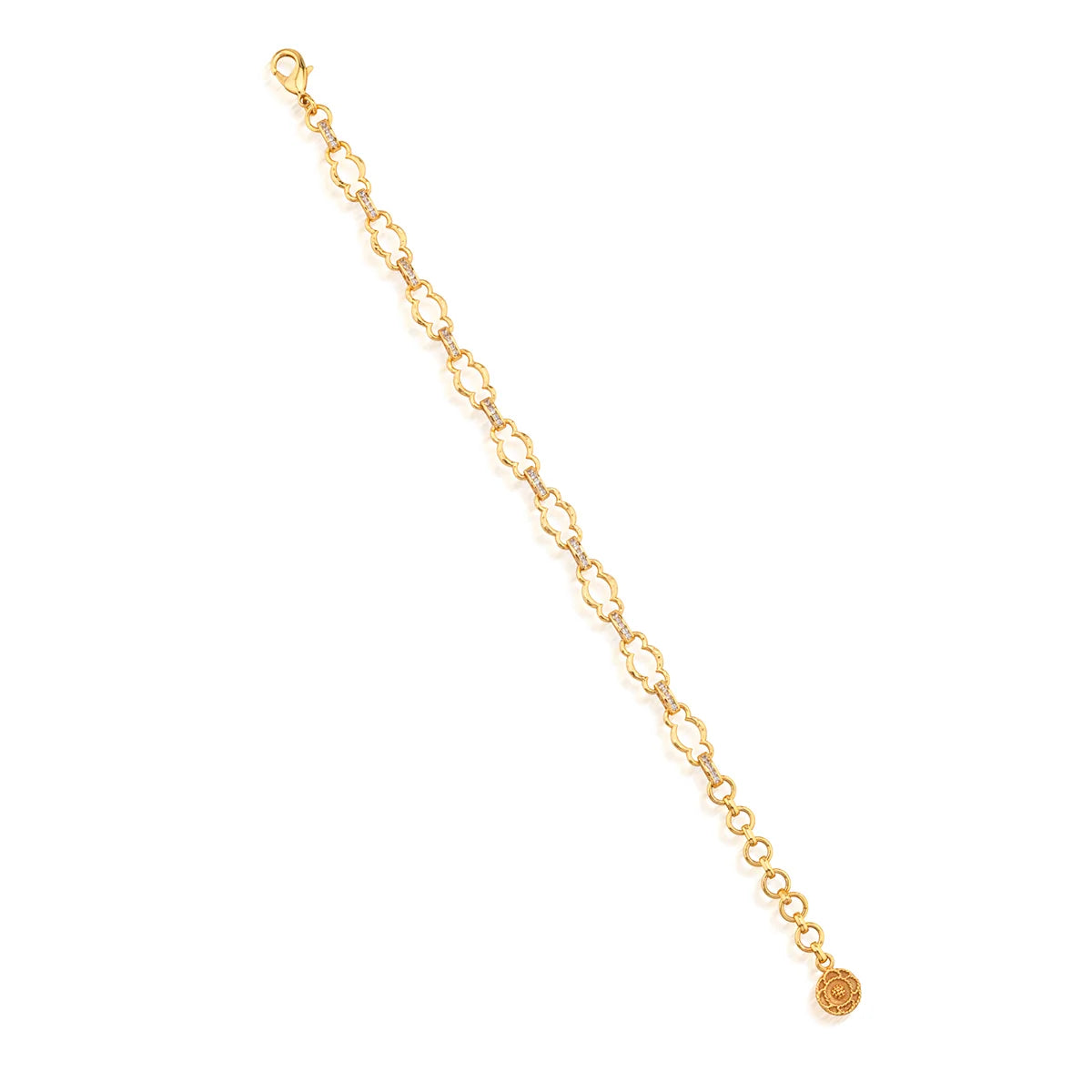 Maharani Petite Chain Bracelet, 7"+2" - Clear Cubic Zirconia