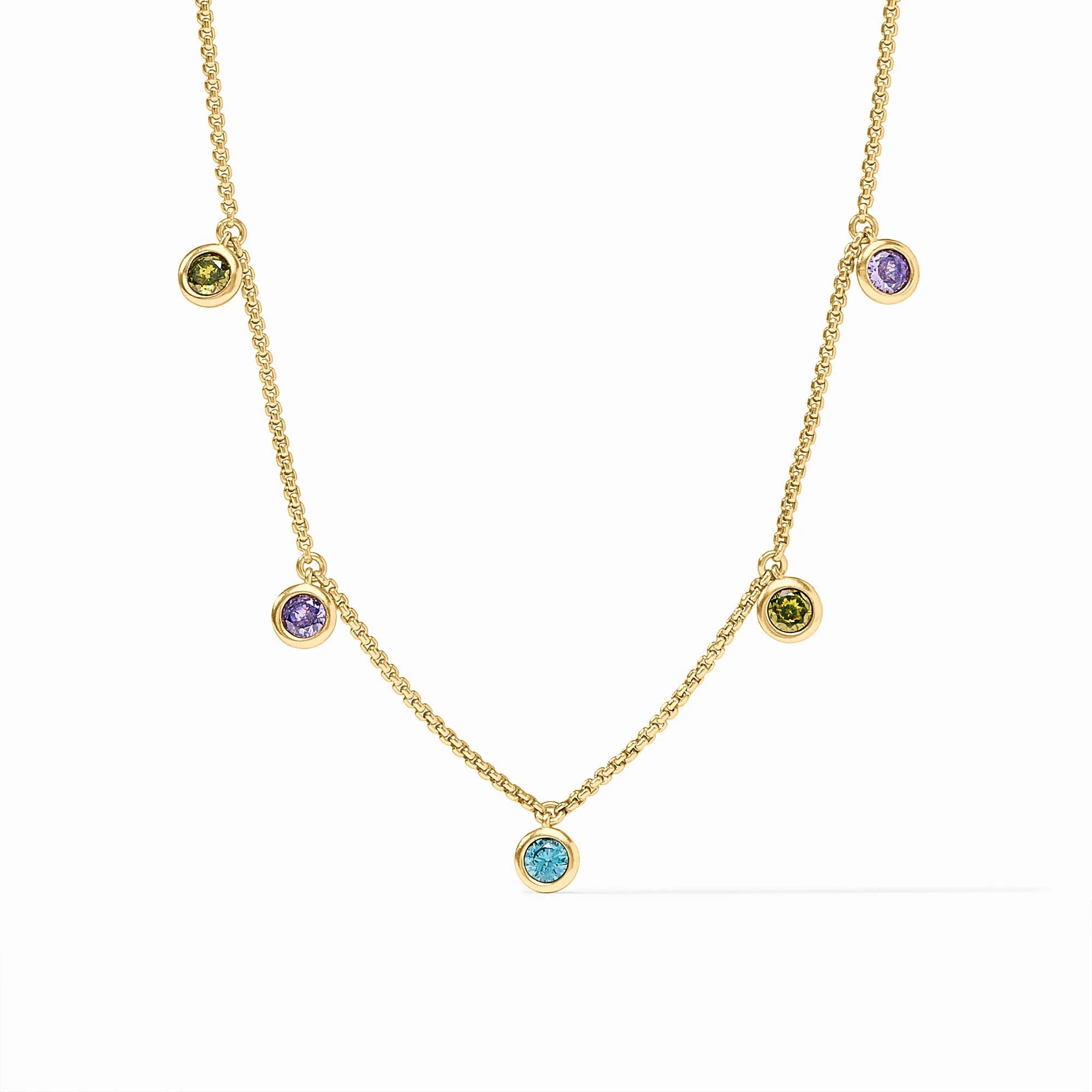 Rainbow Delicate Charm Necklace