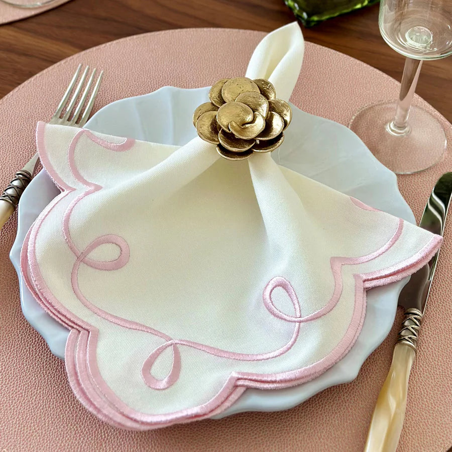 Ribbon Twirl Napkin Rose