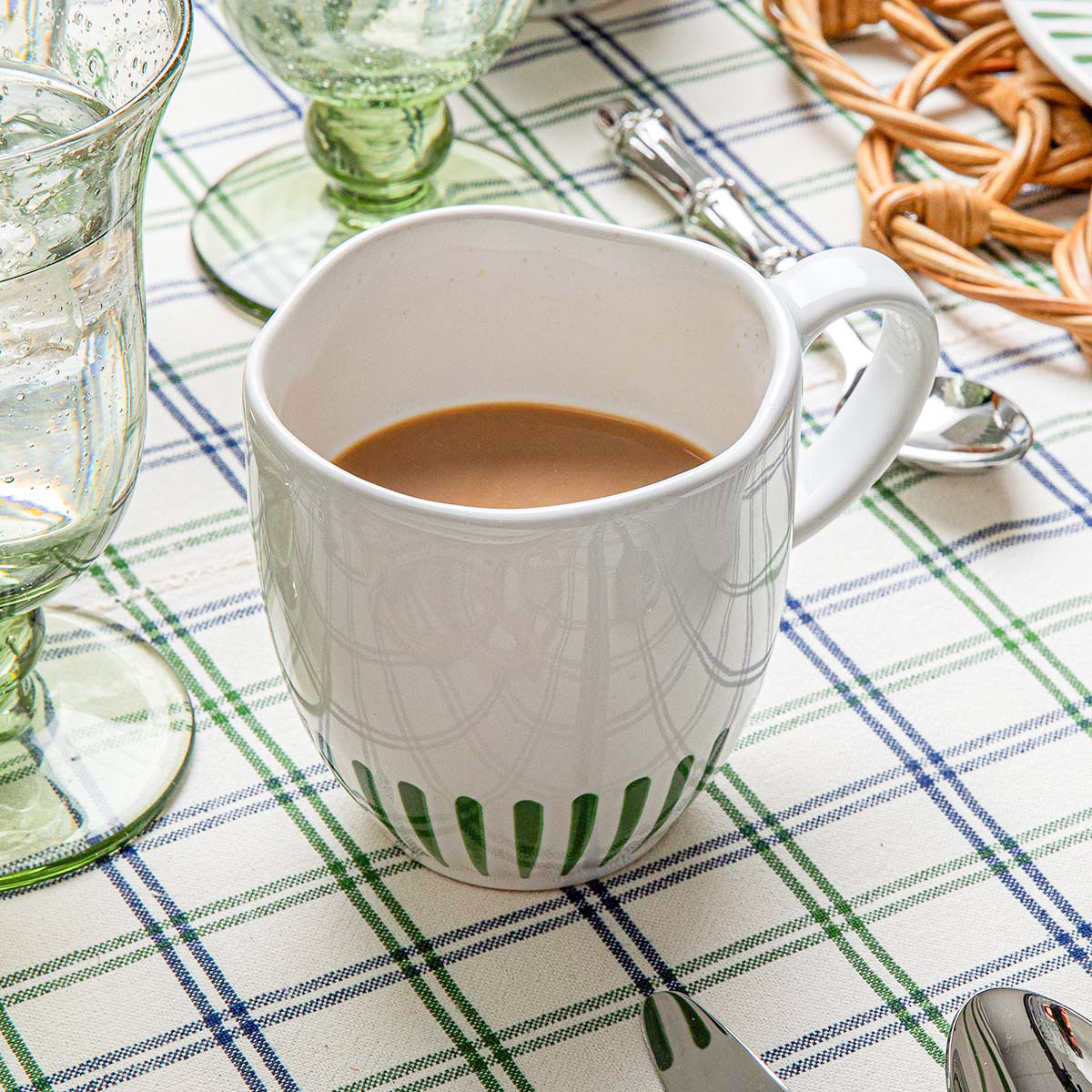 Sitio Stripe Mug - Basil