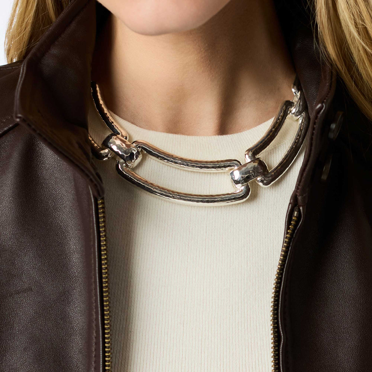 Sahara Collar Necklace Silver