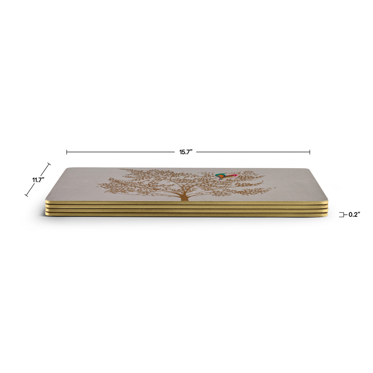 Sara Miller Chelsea Placemats Set, Lt Grey