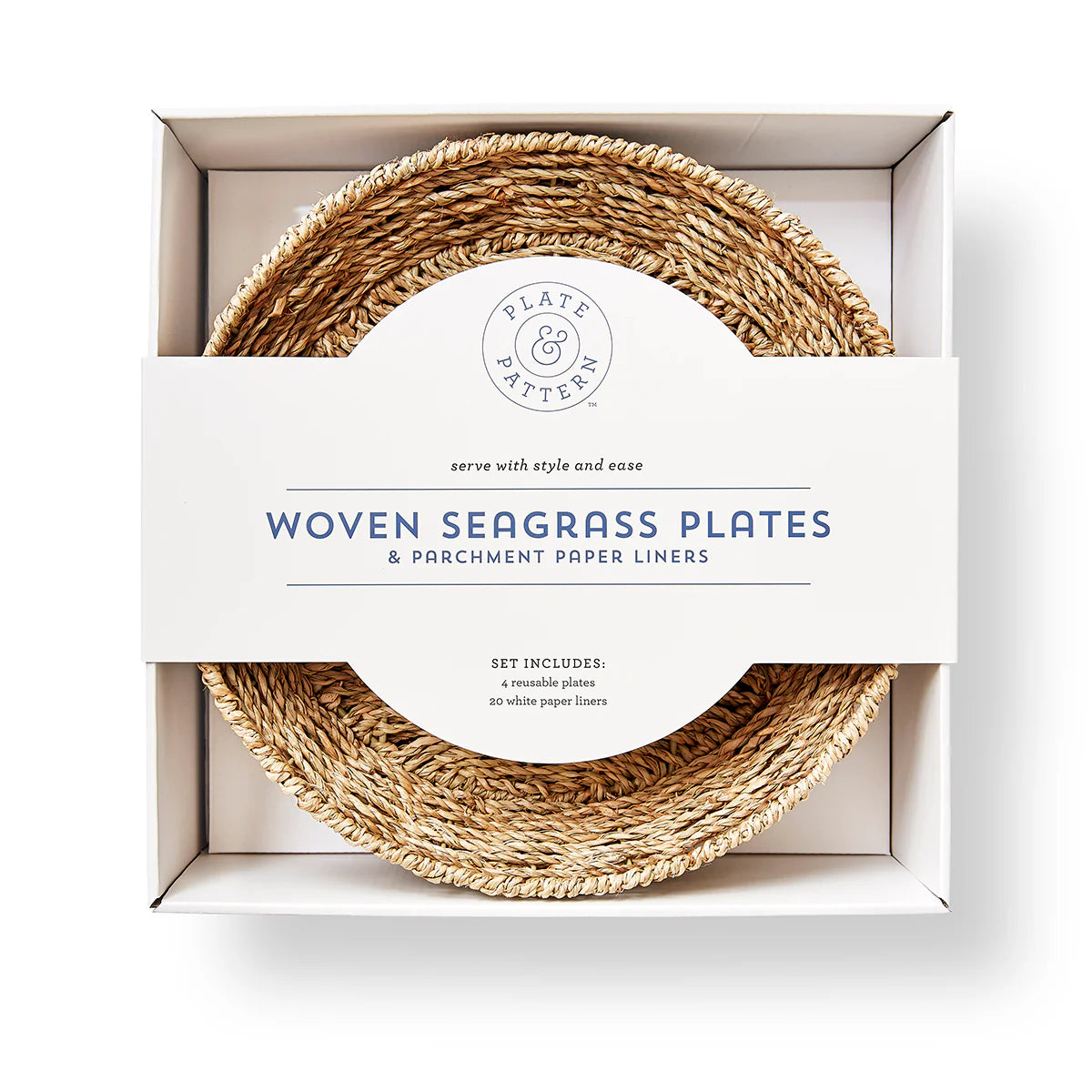 Woven Seagrass Plates Set