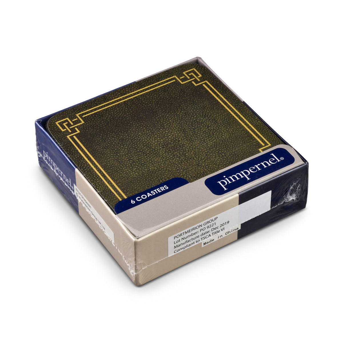Shagreen Leather Coasters Set of 6