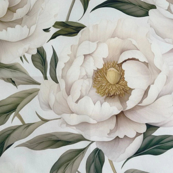 White Peony Italian Cotton Napkin