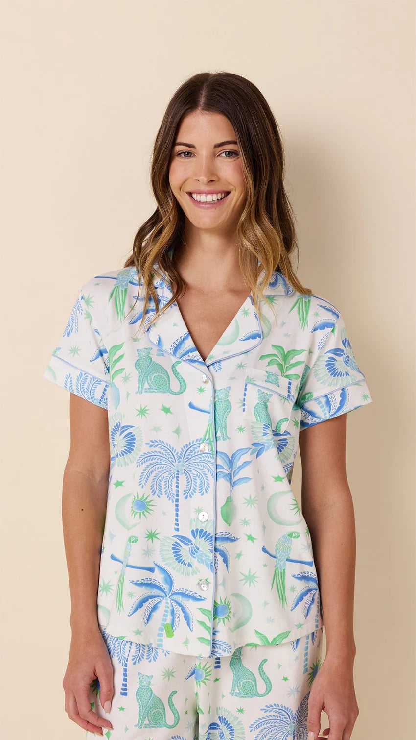 Toucan Terrace Pima Knit Capri Set