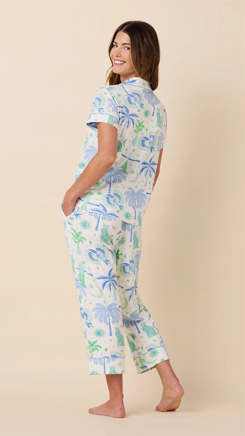 Toucan Terrace Pima Knit Capri Set