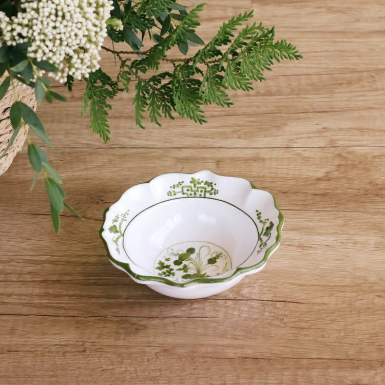 VIDA Faenza Mini Bowl (Green and White)