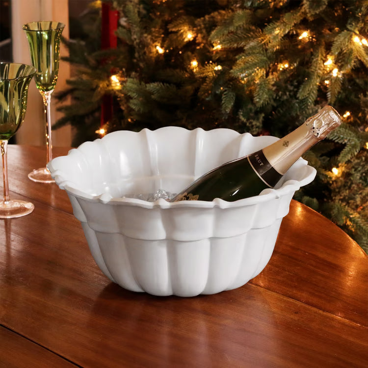 VIDA Tuscany Extra Large Centerpiece Bowl/Punch Bowl (White)