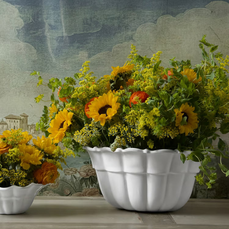 VIDA Tuscany Extra Large Centerpiece Bowl/Punch Bowl (White)