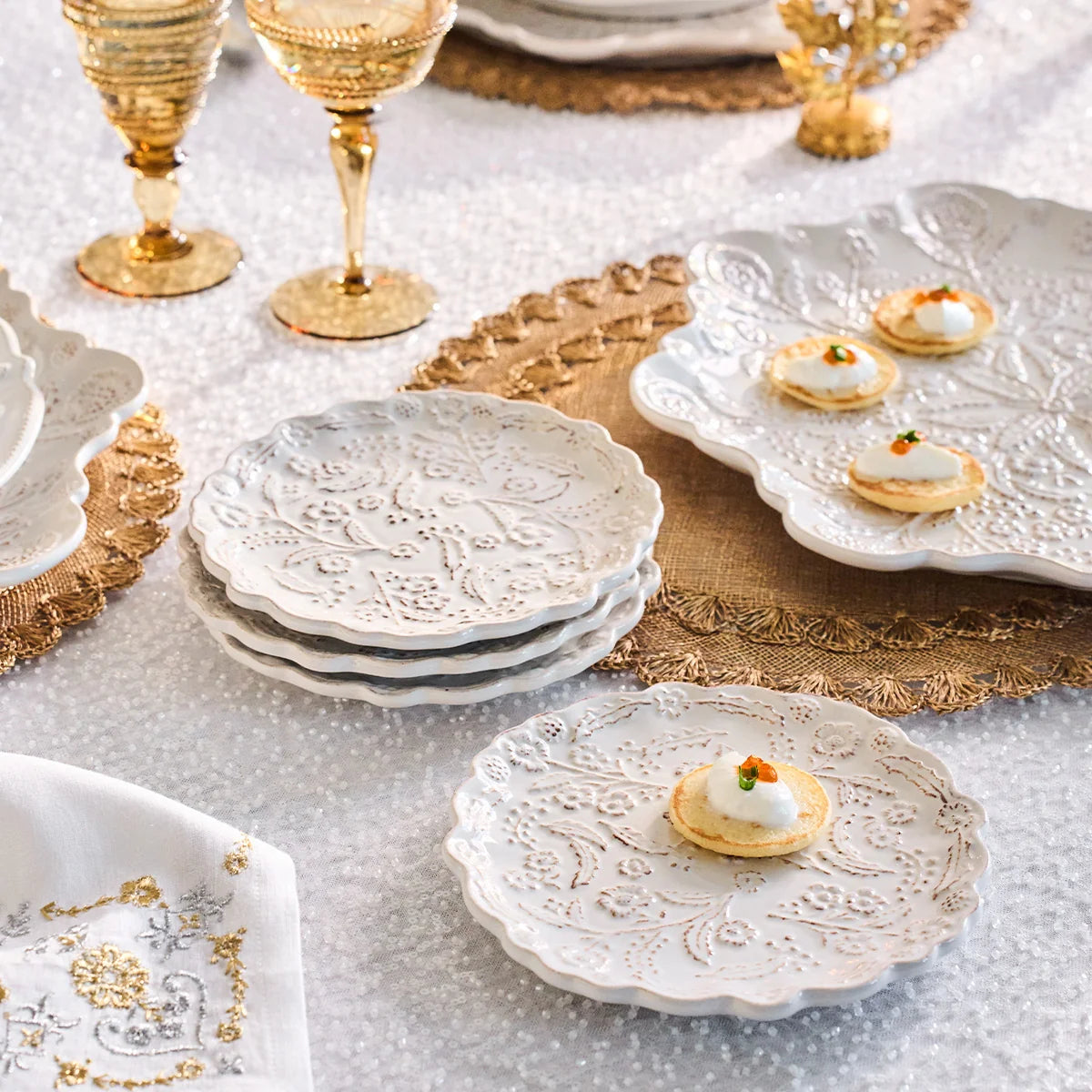 Berry & Thread Thistle Cocktail Plate Set/4