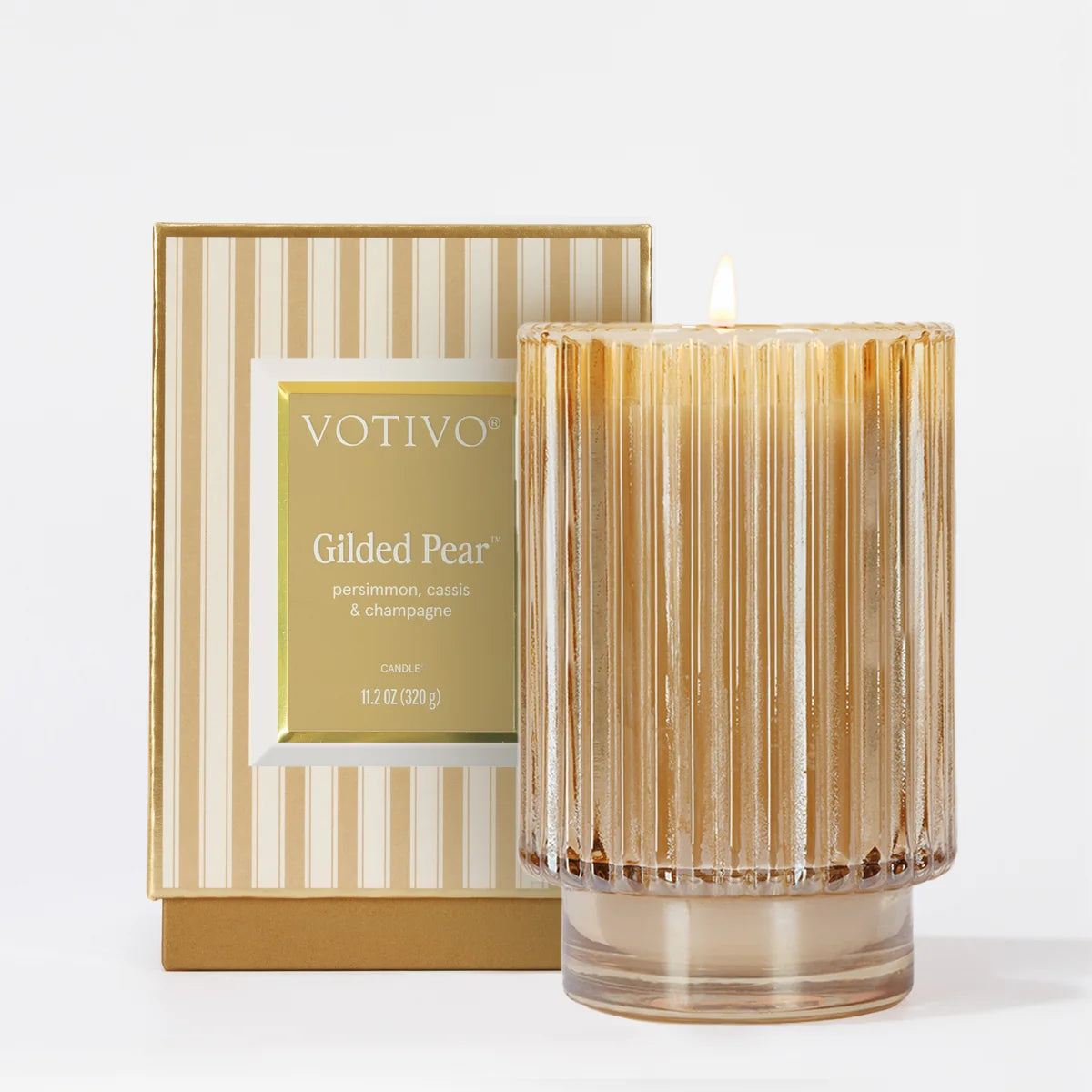 Gilded Pear Holiday Candle