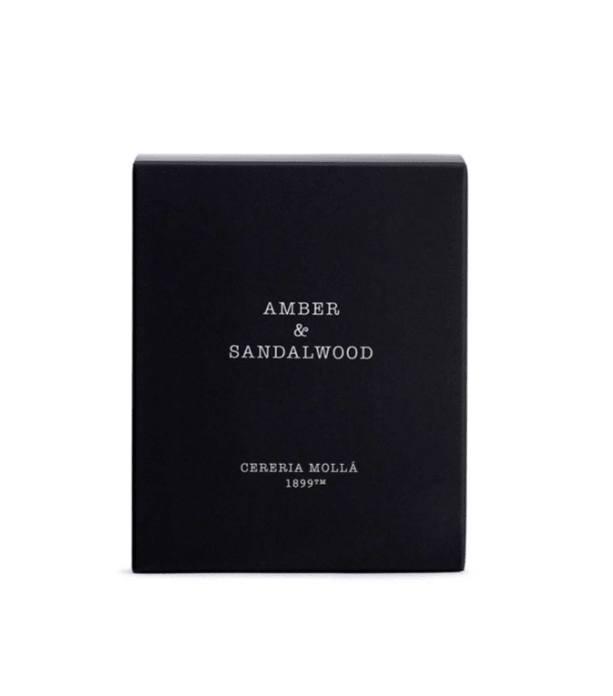 Amber Sandalwood Black Candle 8oz - Robert's-Cereria Molla 1899-Robert's