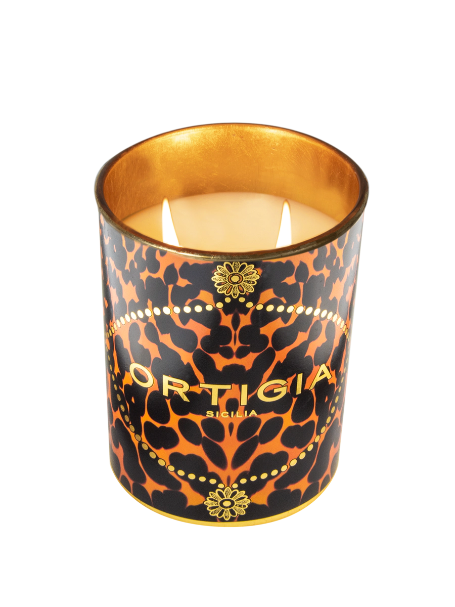 Ambra Nera Decorated Candle Medium
