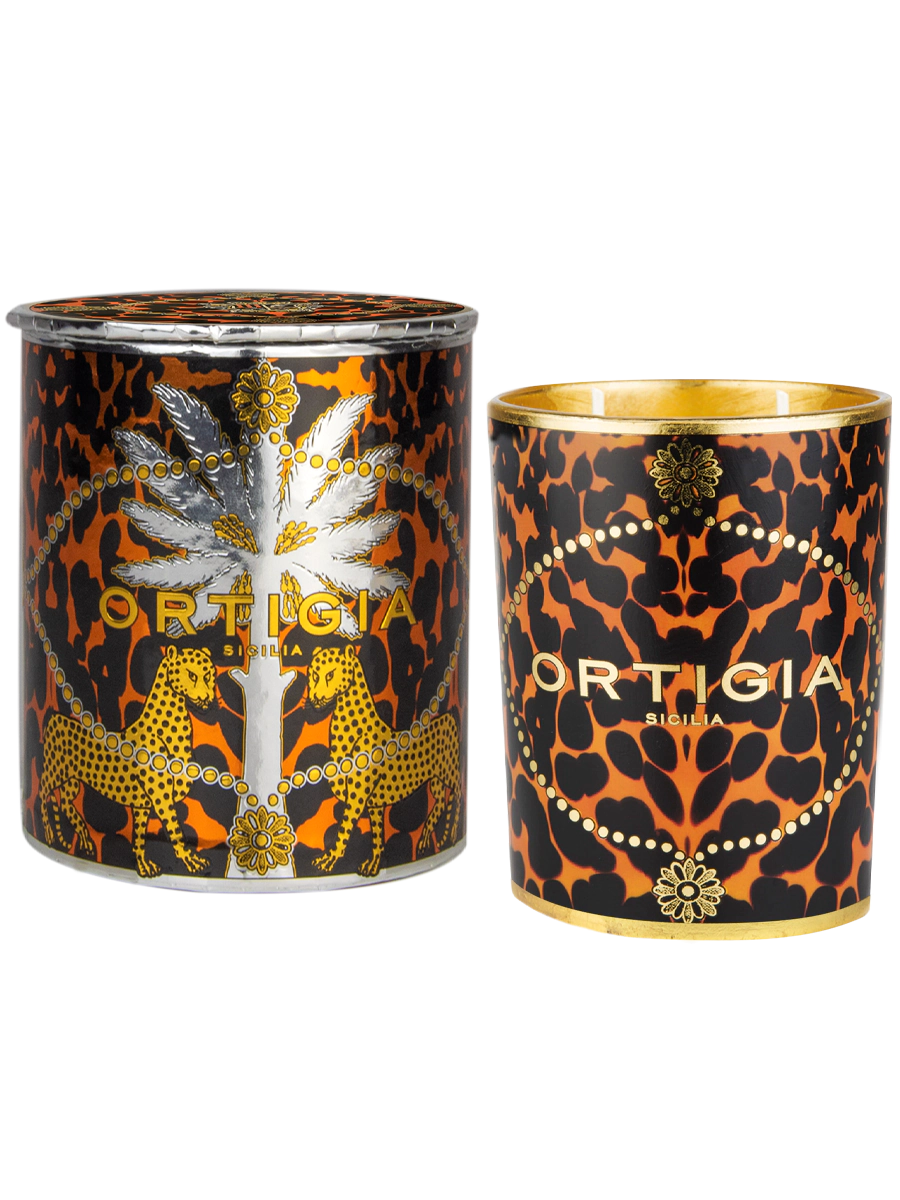 Ambra Nera Decorated Candle Medium