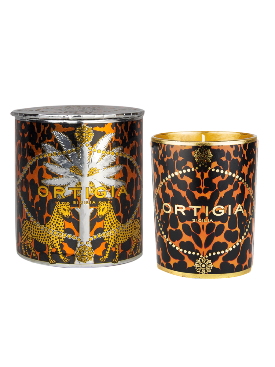 Ambra Nera Decorated Candle Small
