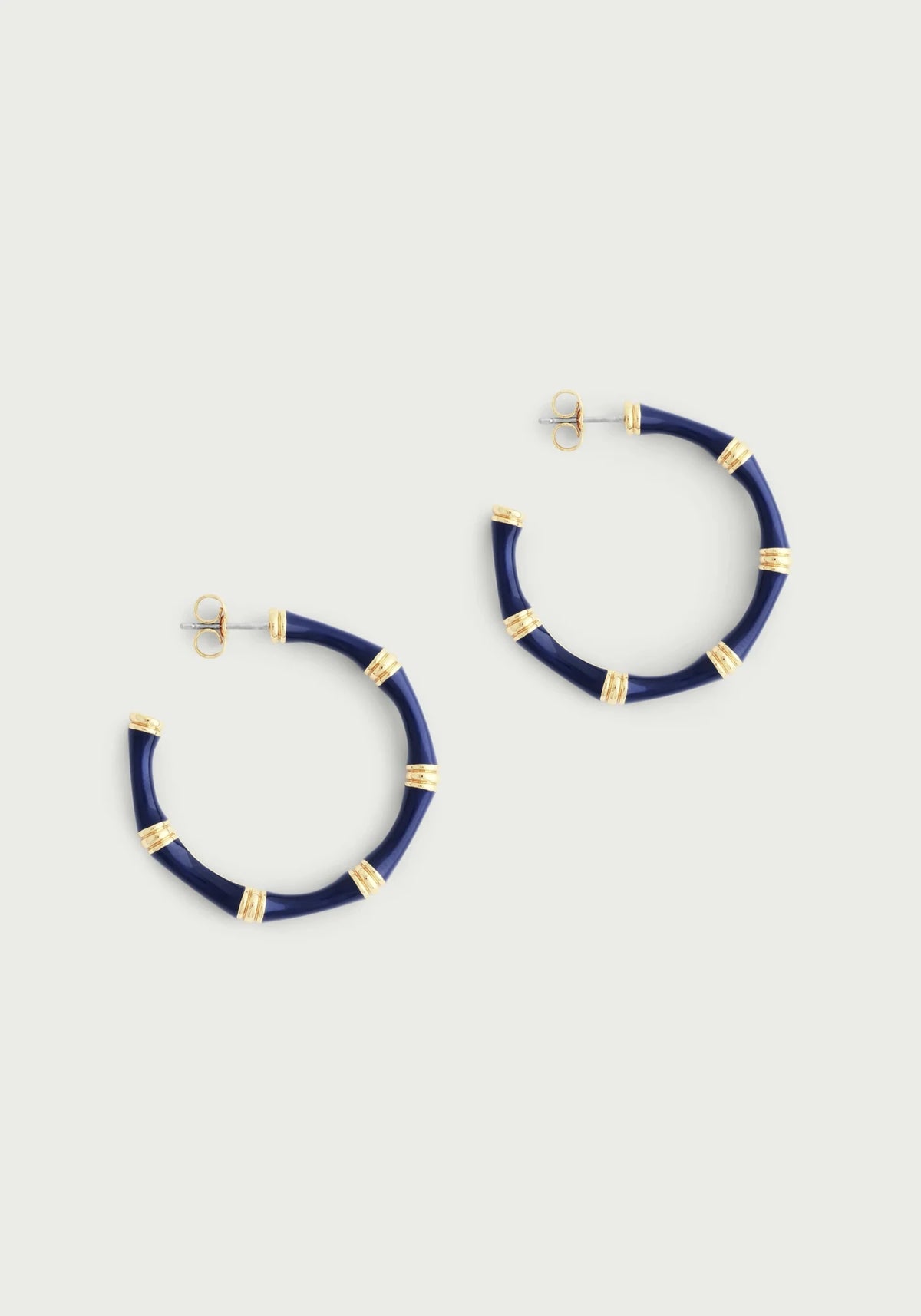Bamboo Enameled Hoop Earrings - Robert's-Anabel Aram-Robert's