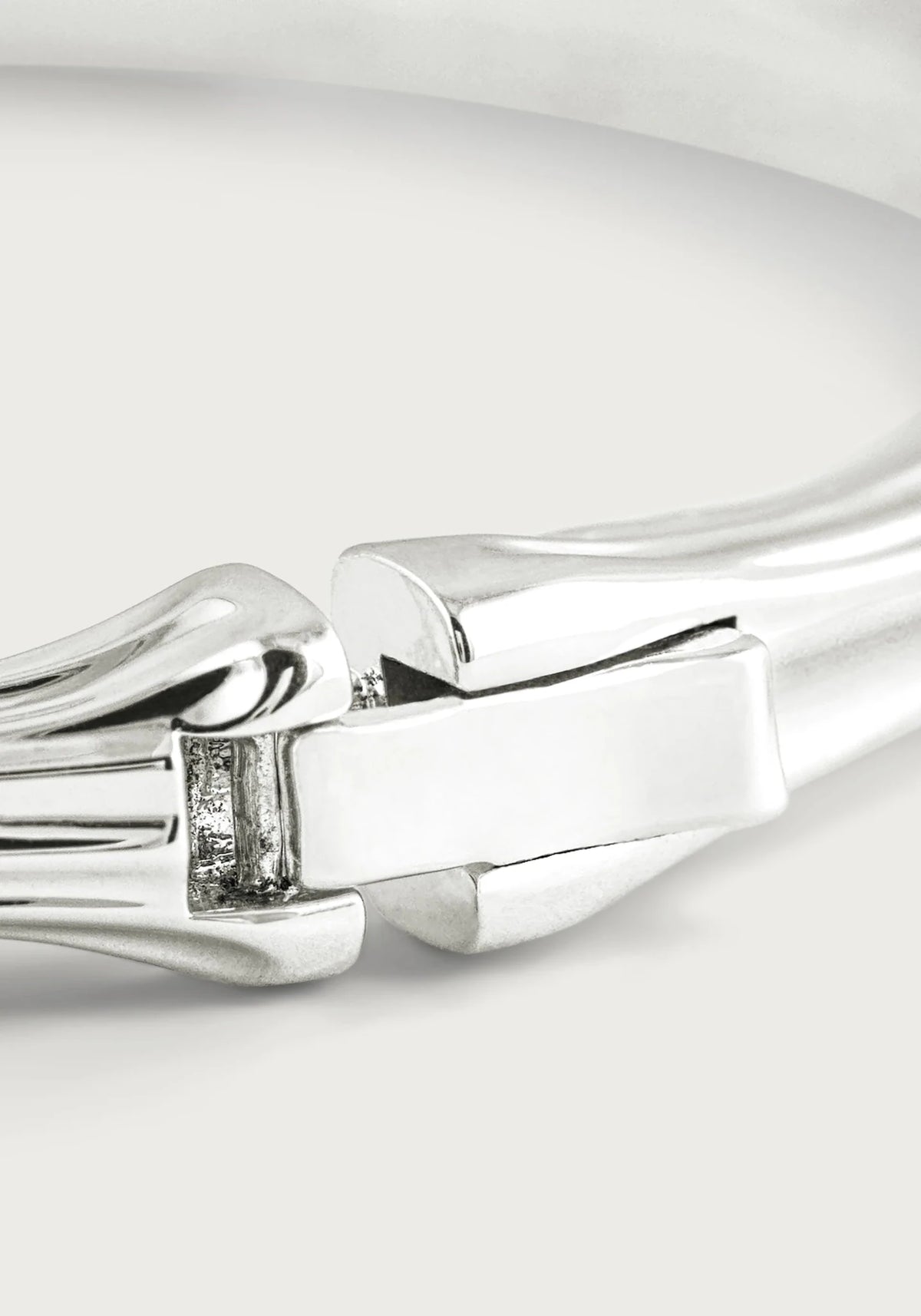 Bamboo Hinged Bangle, Silver - Robert's-Anabel Aram-Robert's