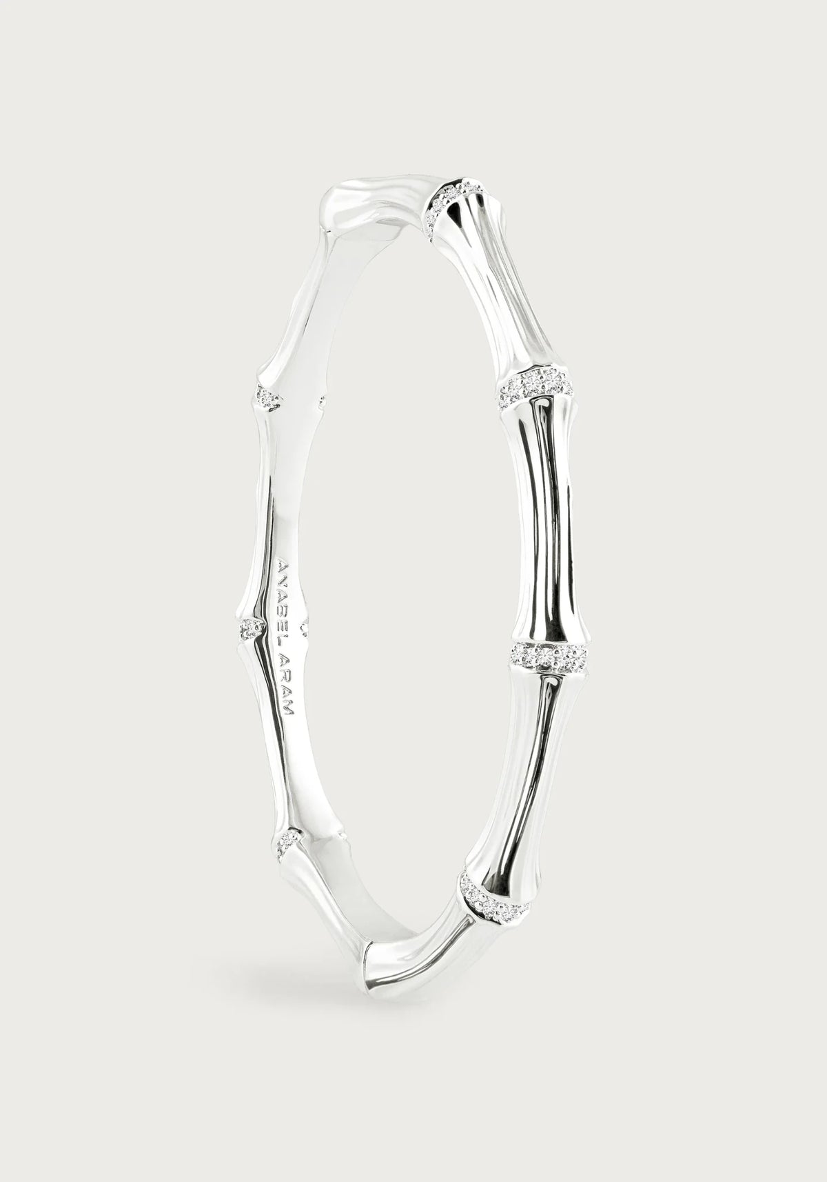 Bamboo Hinged Bangle, Silver - Robert's-Anabel Aram-Robert's