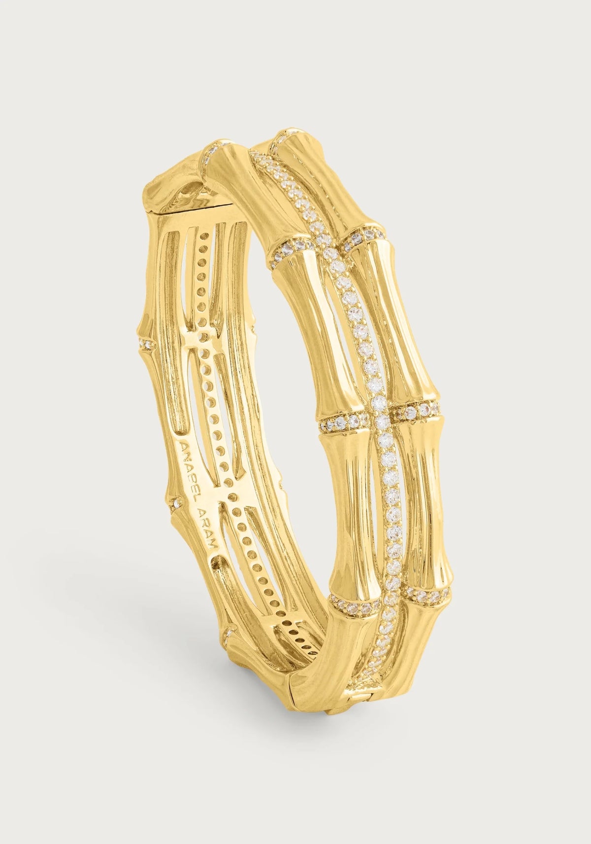 Bamboo Stacked Hinged Bangle - Robert's-Anabel Aram-Robert's
