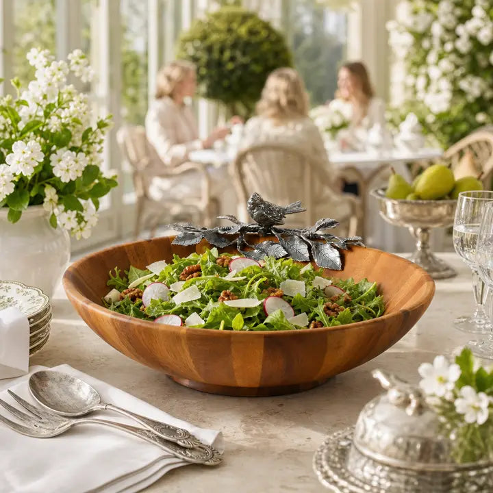 Song Bird Salad Serving Bowl