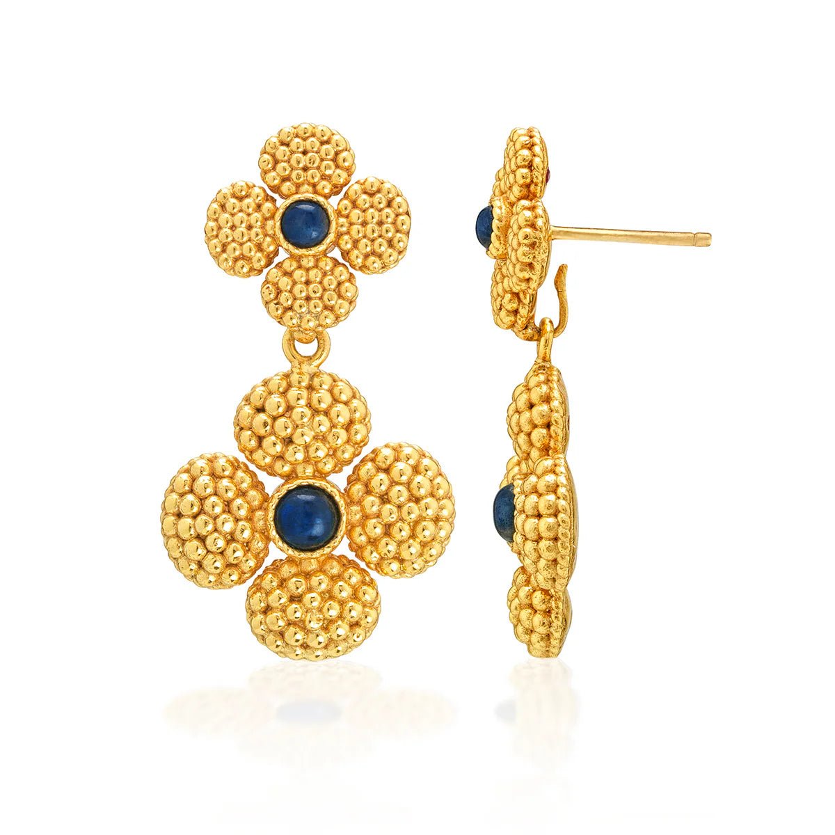 Berry Clover Convertible Duo Earrings - Blue Labradorite - Robert's-Capucine De Wulf-Robert's
