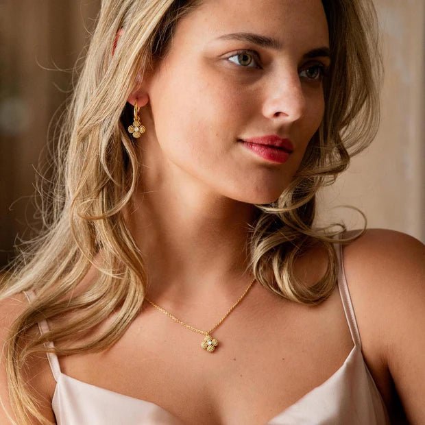 Berry Clover Double Sided Charm Necklace, 16"+2" - MOP - Robert's-Capucine De Wulf-Robert's