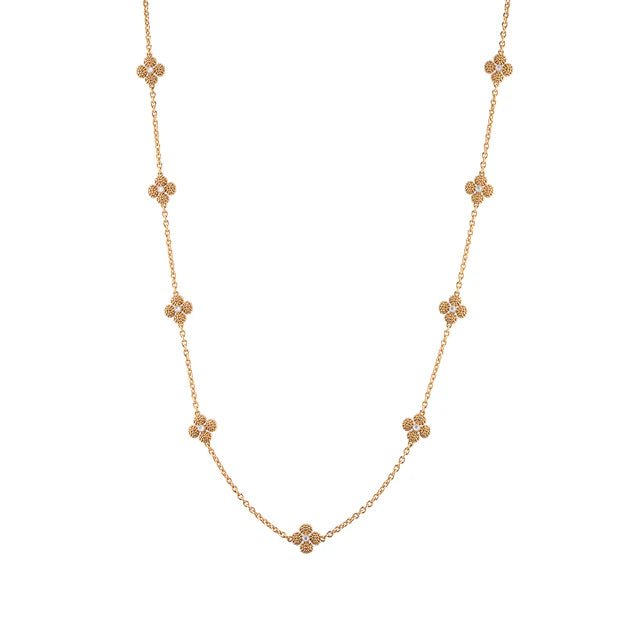 Berry Clover Double Sided Necklace, 28" - Mother of Pearl - Robert's-Capucine De Wulf-Robert's