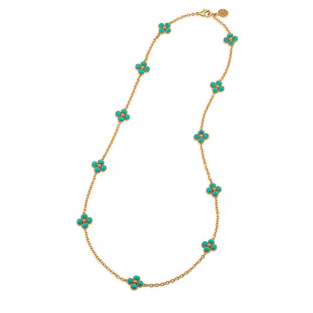 Berry Clover Double Sided Necklace, 28" - Turquoise - Robert's-Capucine De Wulf-Robert's
