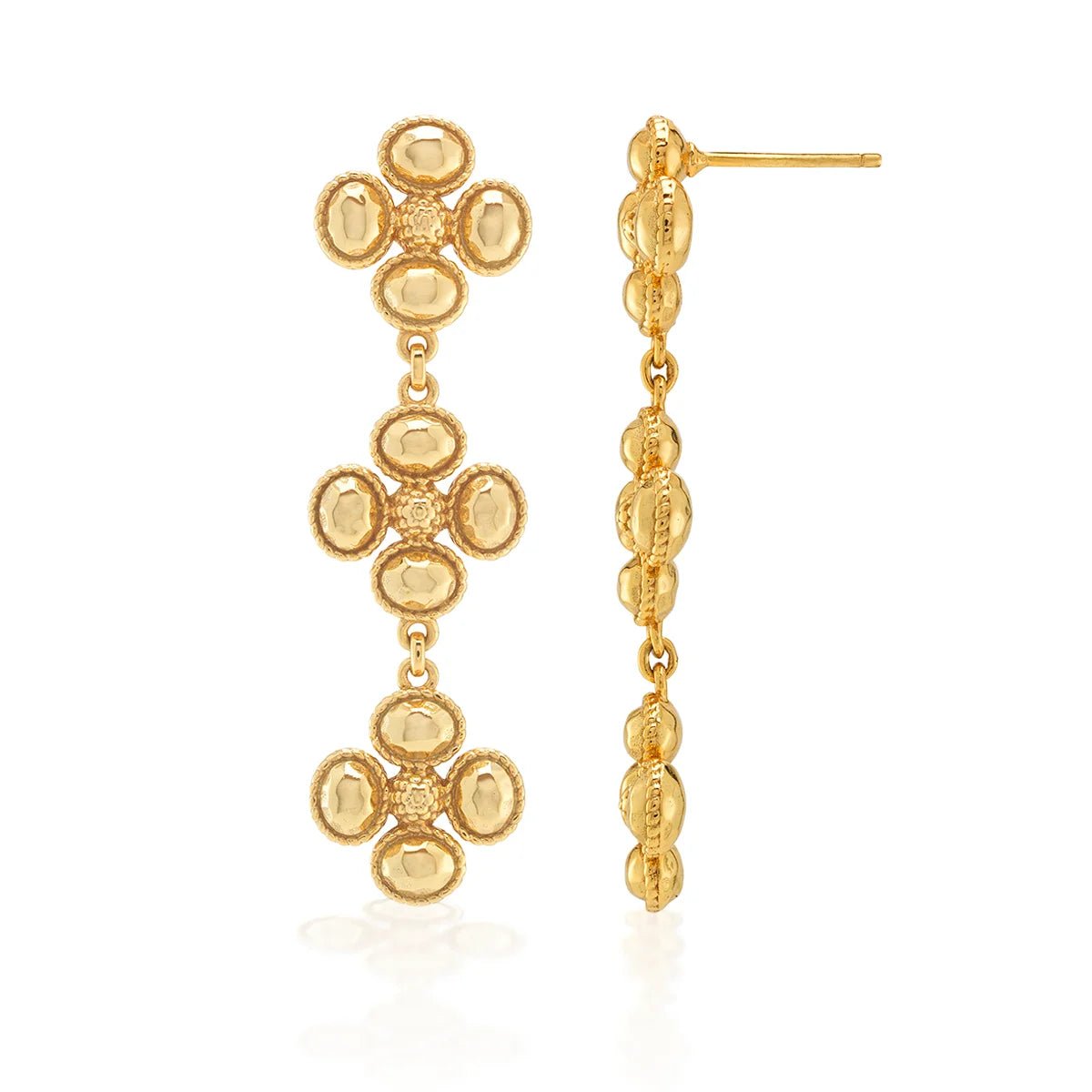 Berry Clover Linear Earrings - Gold - Robert's-Capucine De Wulf-Robert's