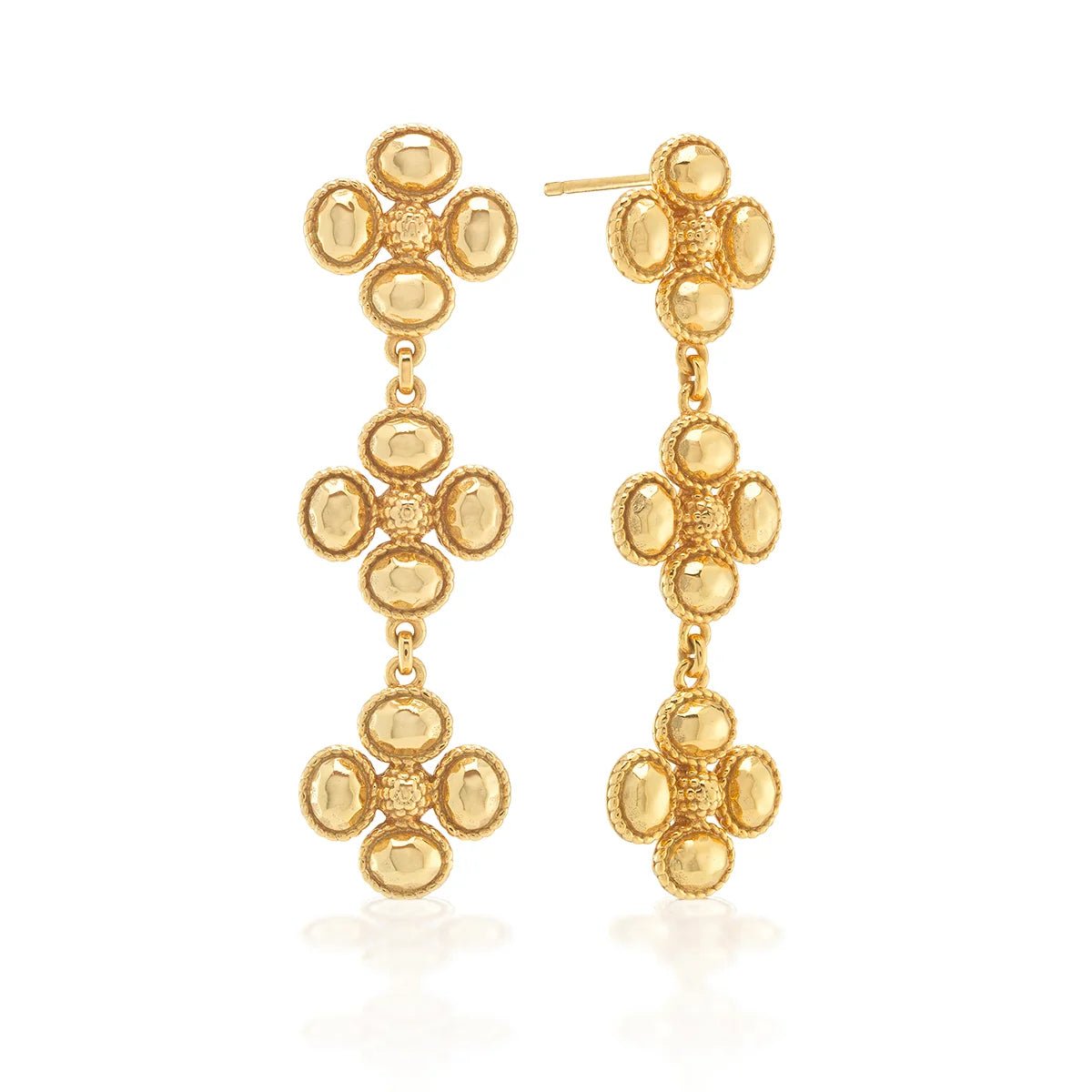 Berry Clover Linear Earrings - Gold - Robert's-Capucine De Wulf-Robert's