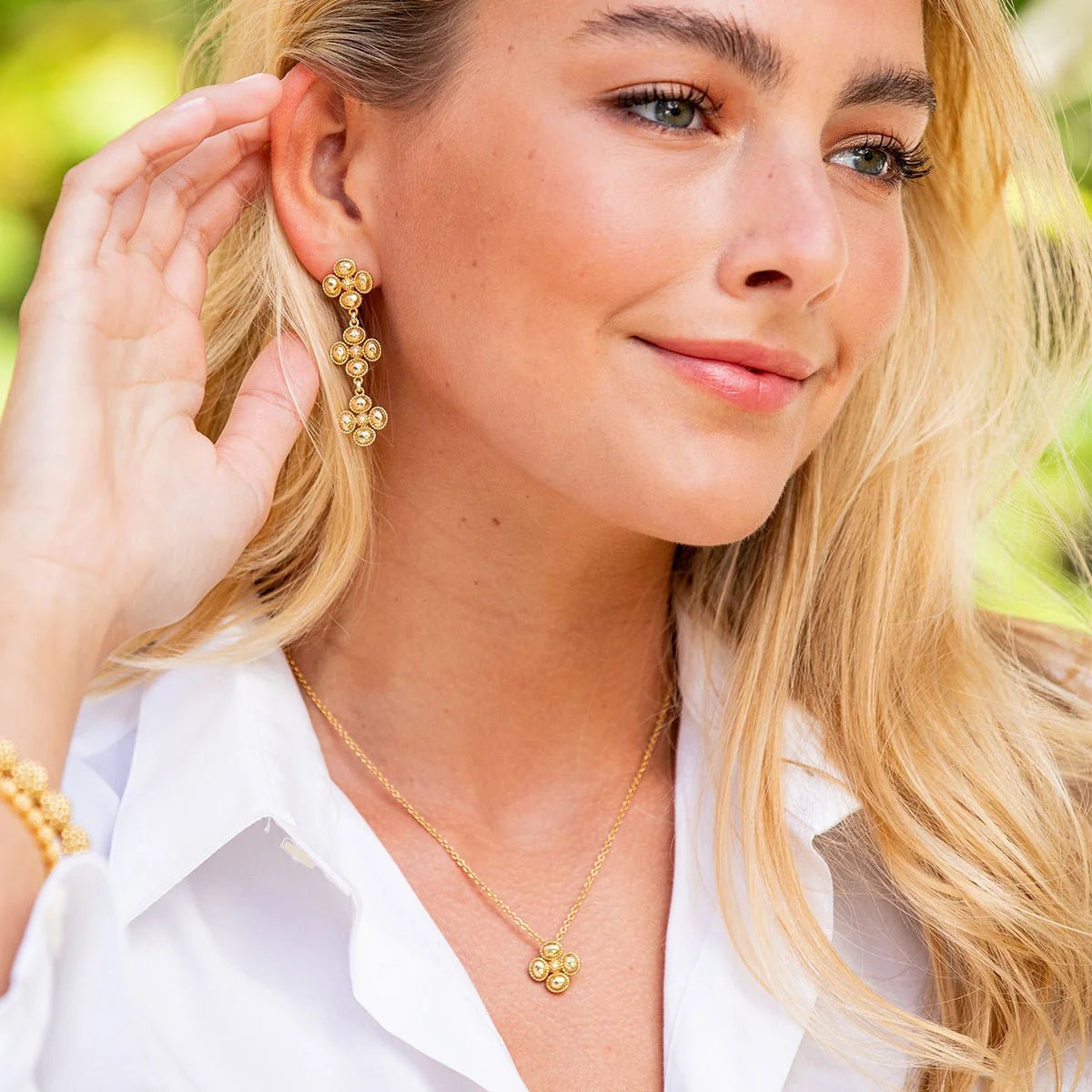 Berry Clover Linear Earrings - Gold - Robert's-Capucine De Wulf-Robert's