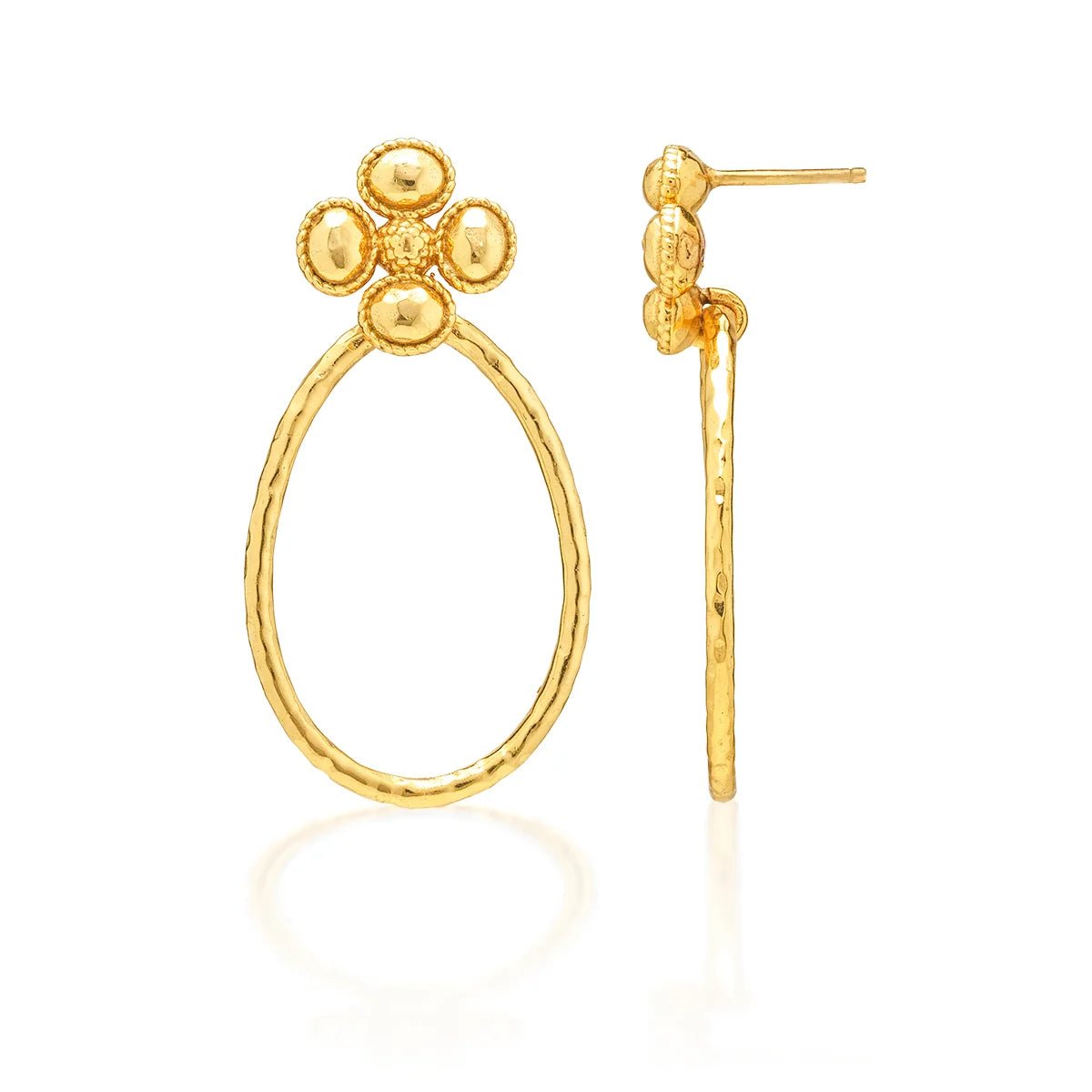 Berry Clover Teardrop Earrings - Gold - Robert's-Capucine De Wulf-Robert's