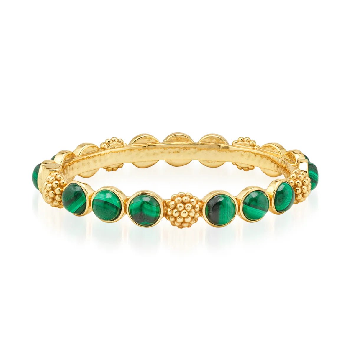 Berry Gem Hinged Bangle - Malachite - Robert's-Capucine De Wulf-Robert's