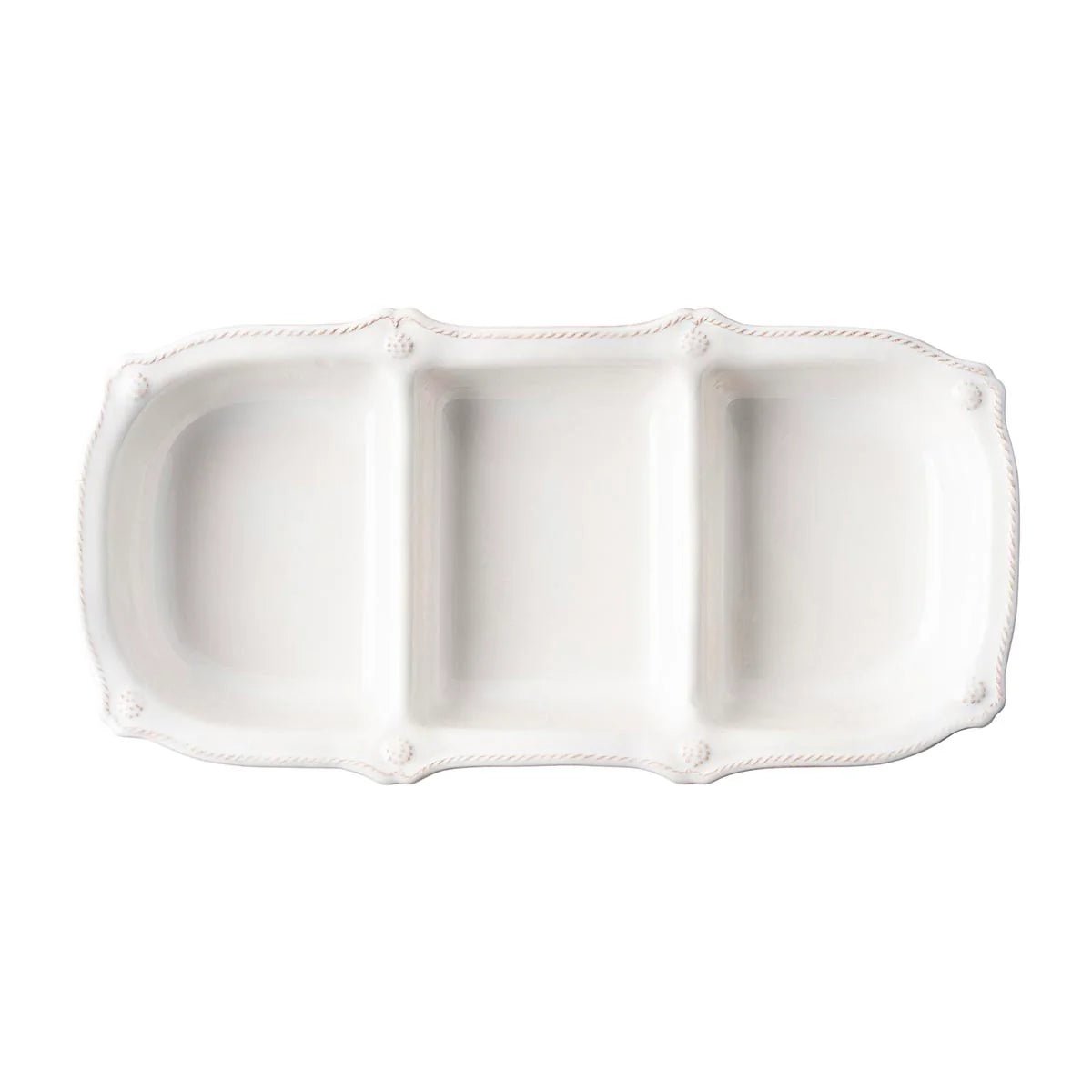 Berry & Thread 14" Triple Section Server - Whitewash - Robert's-Juliska-Robert's