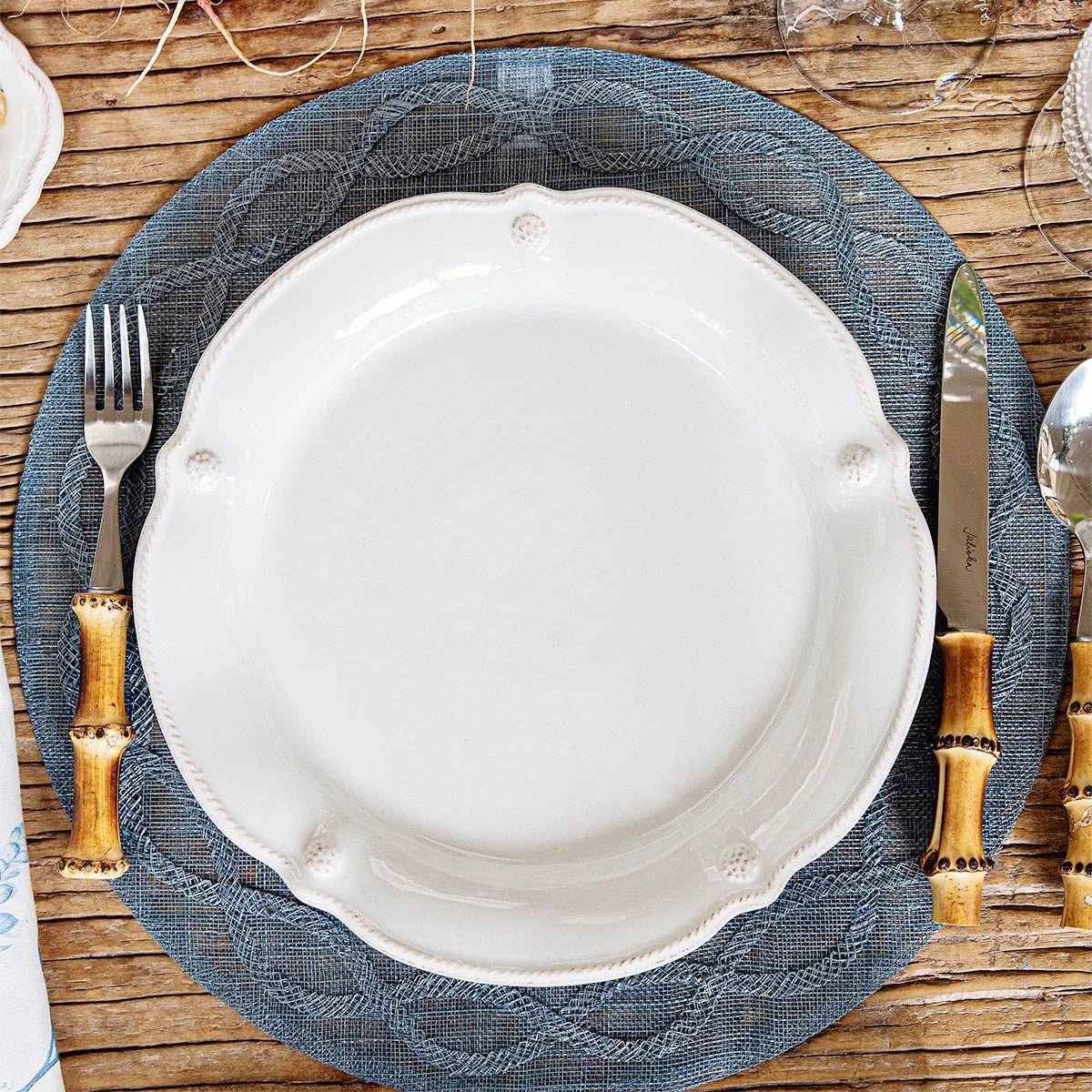 Berry & Thread Flared Dinner Plate - Whitewash - Robert's-Juliska-Robert's