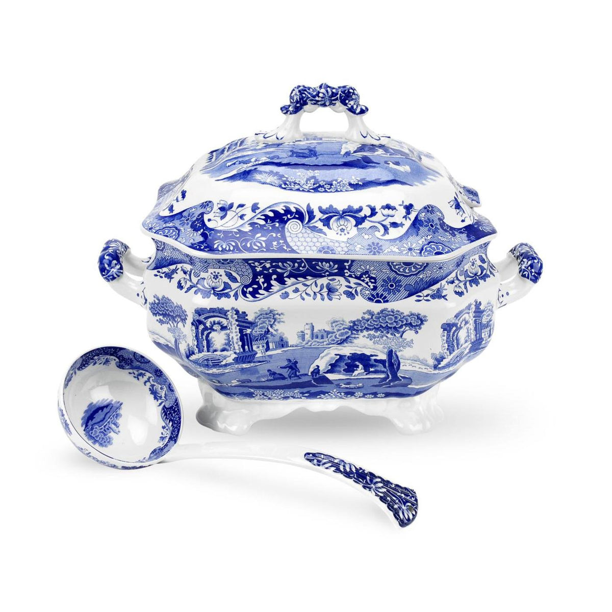 Blue Italian Soup Tureen and Ladle - Robert's-SPODE | PORTMERION-Robert's